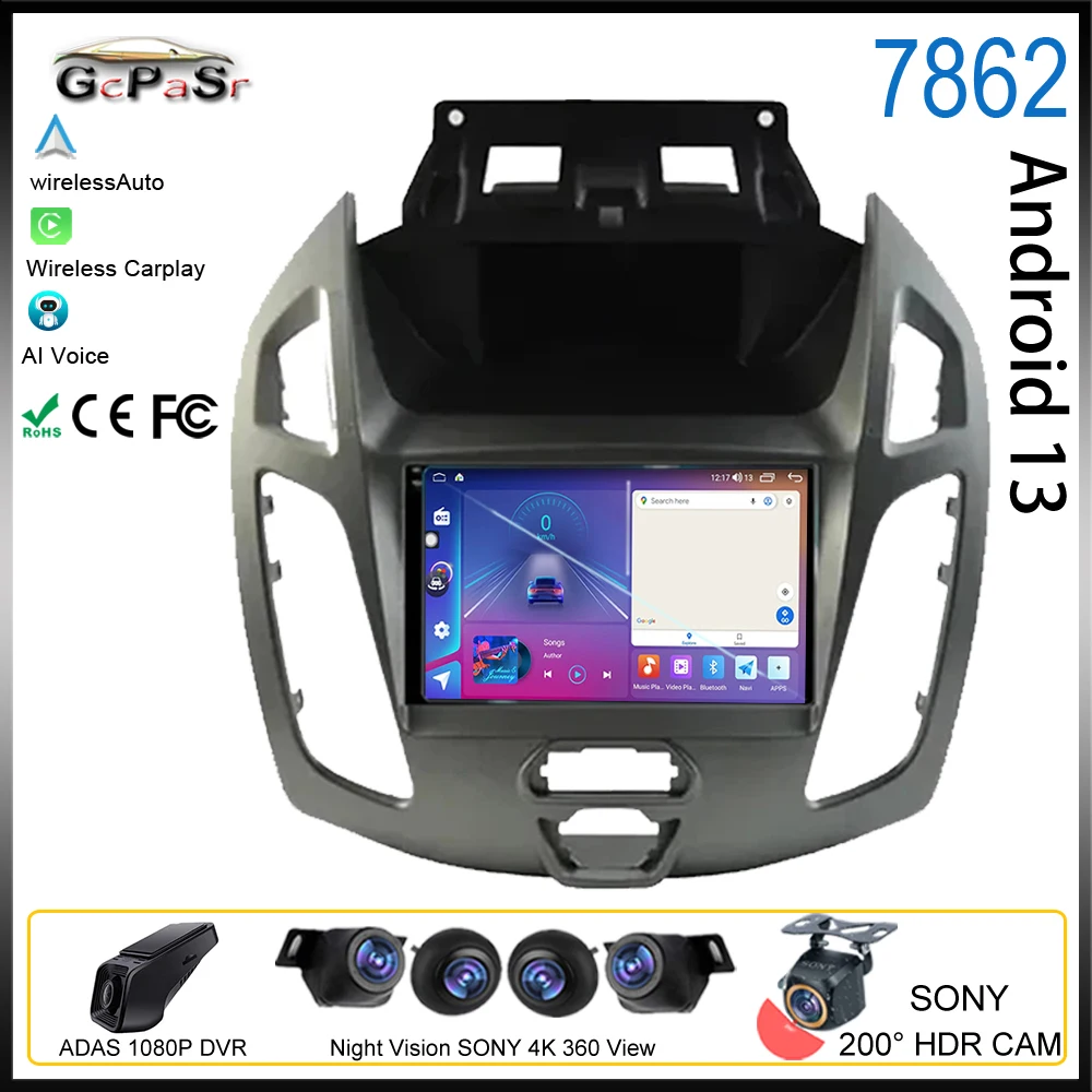

Android For Ford TRANSIT 2014 2015 Car Auto Radio Multimedia Video Carplay GPS Navigation Stereo Screen Monitor DVD Player WIFI