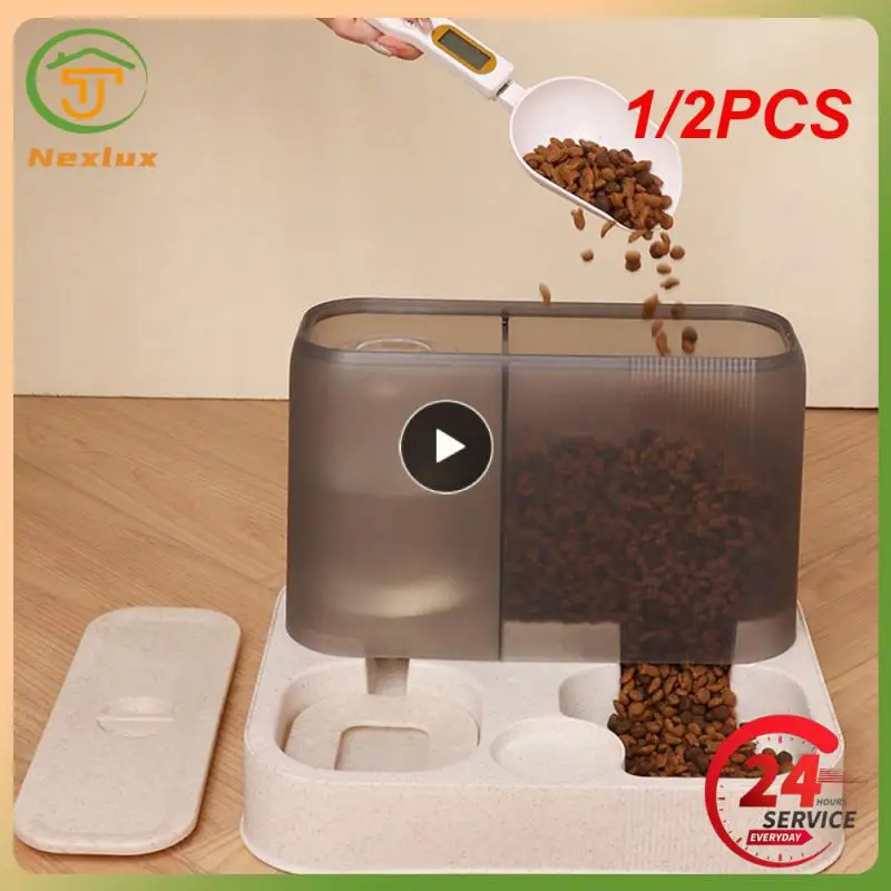 

1/2PCS Large Capacity Cat Automatic Feeder Water Dispenser Wet and Separation Dog Food Container Drinking Water Bowl Pet