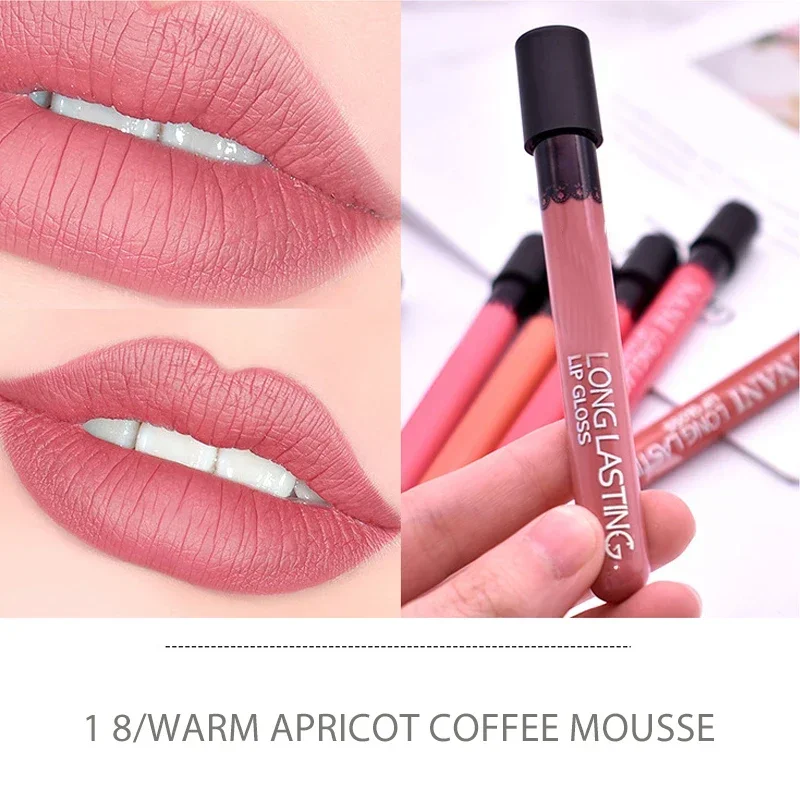Lip Gloss Lip Makeup Lip Glaze 38 Color Lipstick Waterproof Long Lasting Matte Shimmer Red Brown Lip Gloss Nude Glitter Lip Glaze Sexy Tint Beauty Cosmetic