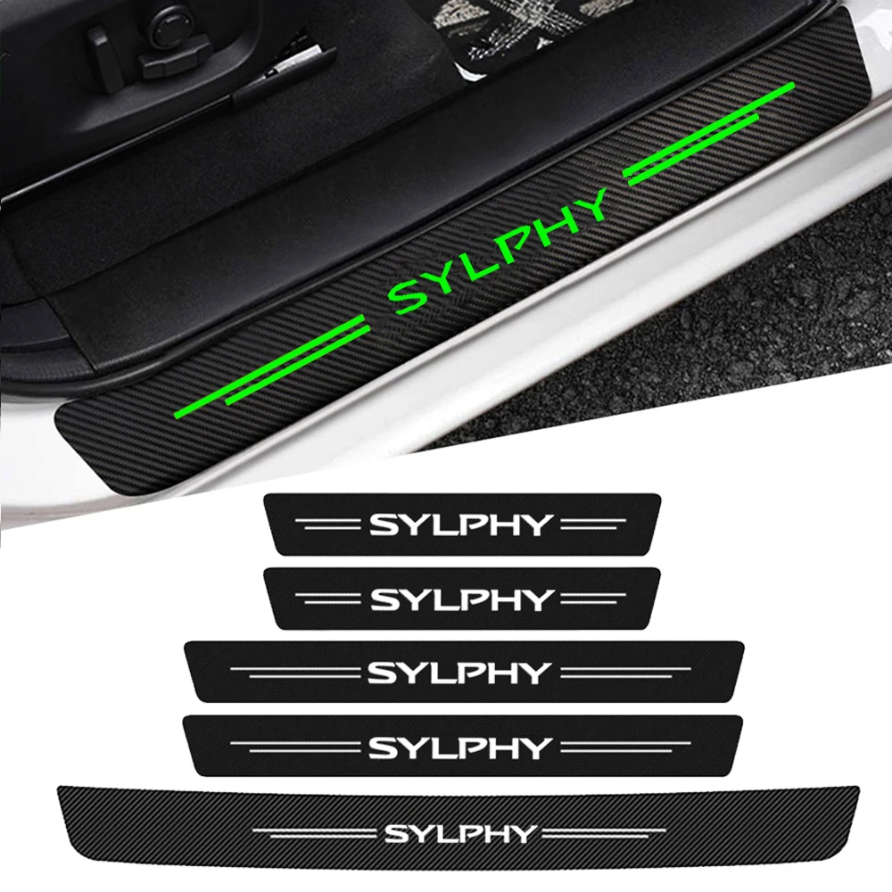 

Светящаяся защитная пластина для порога автомобиля, задний бампер для багажника, аксессуары для Nissan Sylphy с логотипом Qashqai Navara