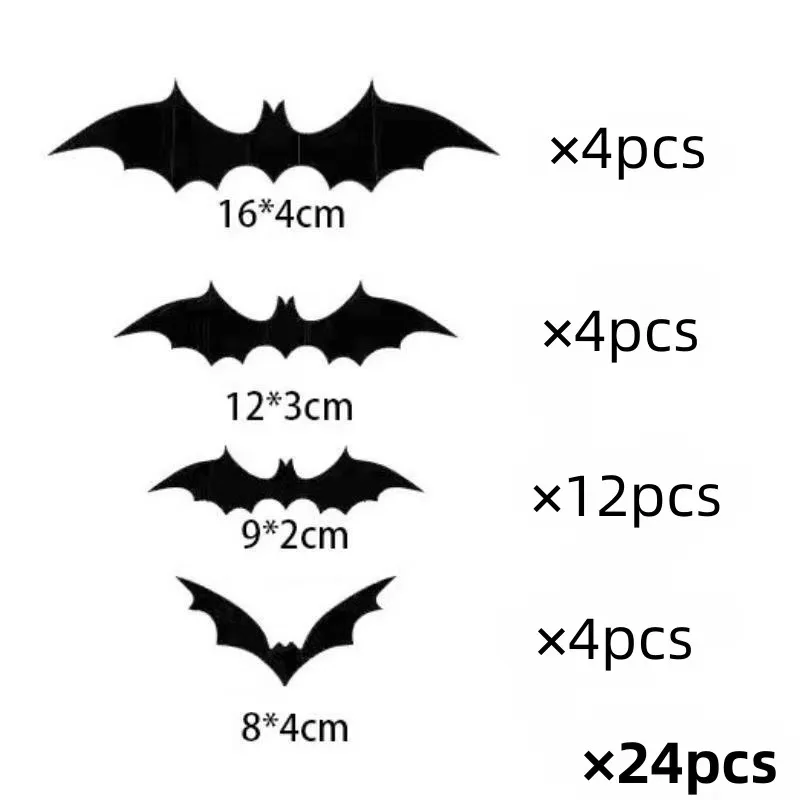 24pcs Black Bat