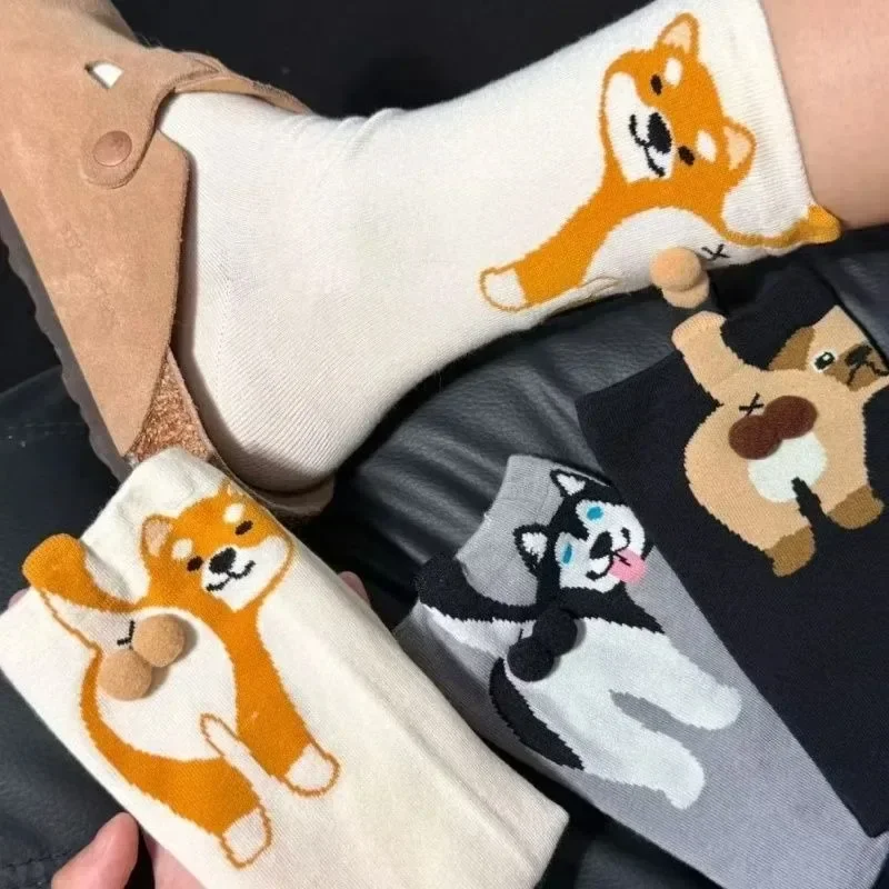 Funny Casual 3D Cartoon Cat Ding Bell Kawaii Cat Egg Socks Women Men Cotton Breathable Soft Socks Novelty Gift for Cat Lovers