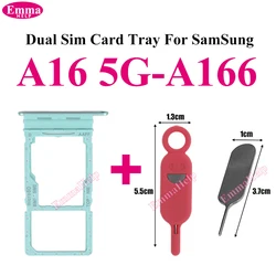 Dual SIM Card Slot Tray Holder and Reader Socket Replacement with Eject Pin (A16 5G A166 Green)
