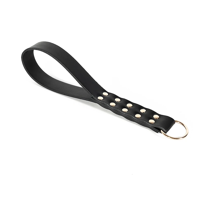 27.5cm Double Layer Leather Paddle Riding Crops Flogger Horsewhips Spikes Rivet Fixed Handle Spanking Paddle Slapper 2