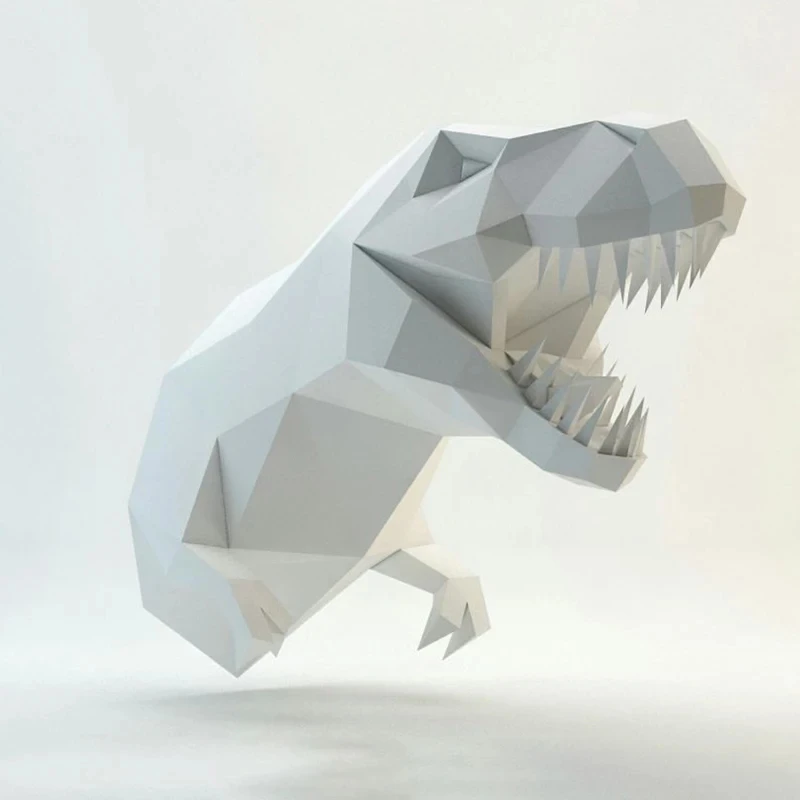 Tyrannosaurus Rex Paper Model Home Decor Living Room Wall Decoration DIY Dinosaur Animal Paper Craft 3D Mold Party Gifts Toys