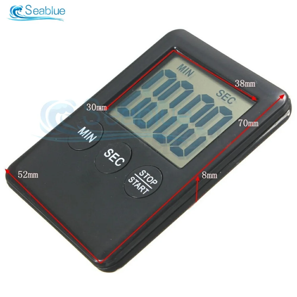 Multi-Function Digital Kitchen Timer with LCD Display for Cooking, Baking, and Exercise