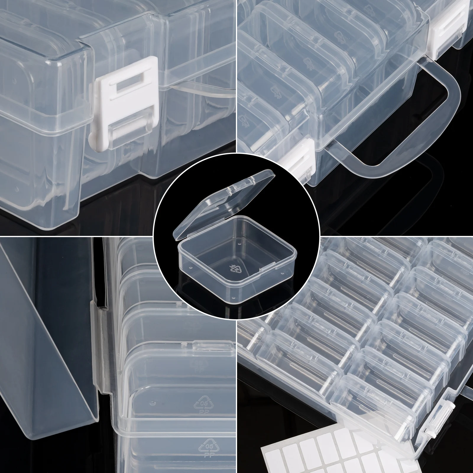 Bead Organizer Box 24 Slots Diamond Painting Bead Storage Containers Craft Storage Box Rhinestones storage box plastic storage box storage container