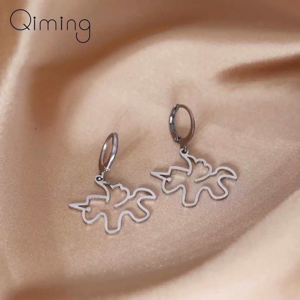 

Cute Wings Unicorn Animal Earrings For Women Cute Cartoon Jewelry Hoop Earring Gift