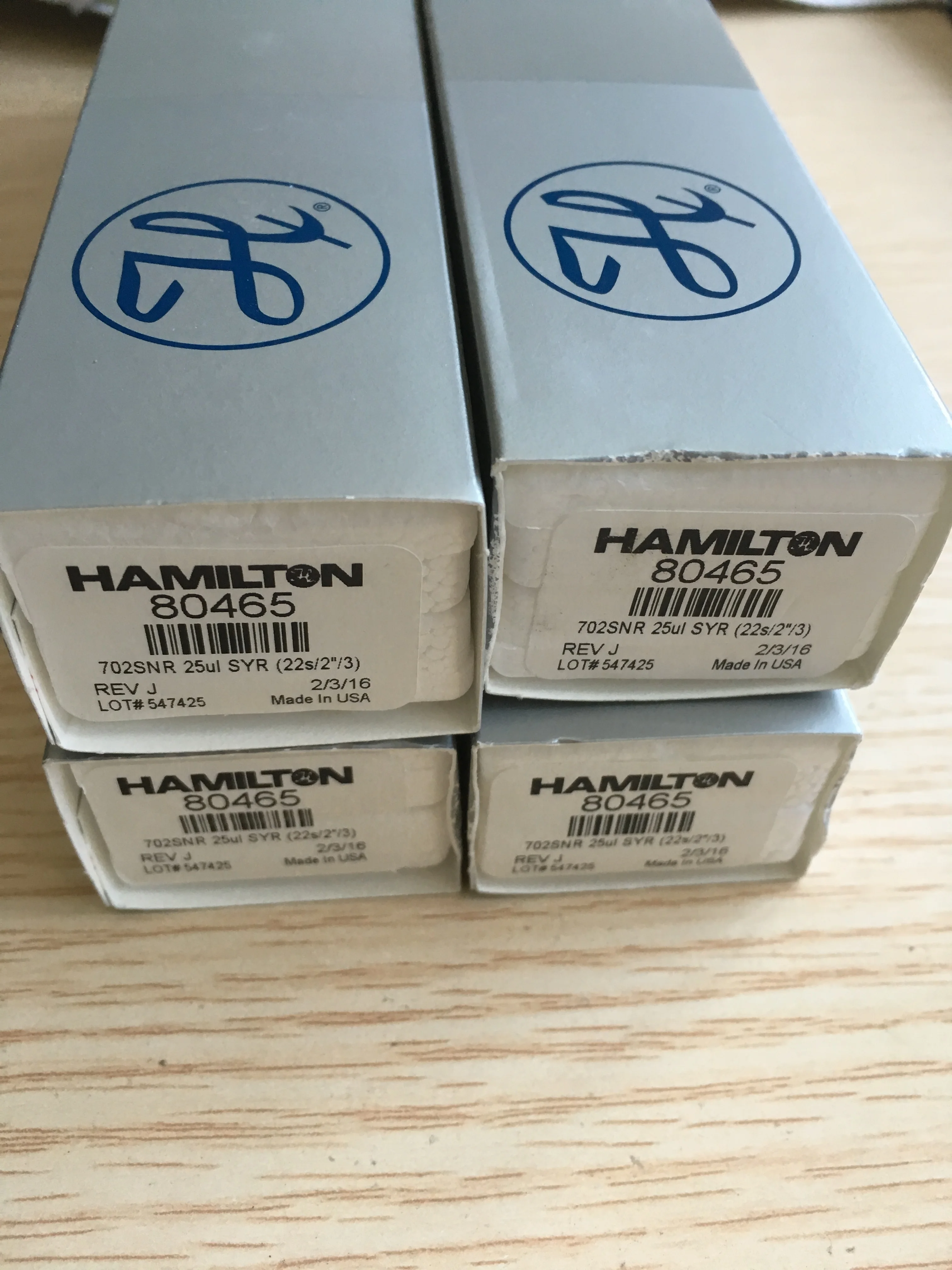 

Hamilton 25ul liquid phase micro flat tip manual syringe 80465
