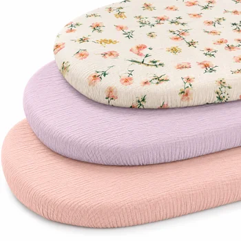 Set di biancheria da letto per culla da 3 pezzi, morbido, traspirante, elastico, confortevole, adatto per letti per neonati, adatto per ragazzi e ragazze