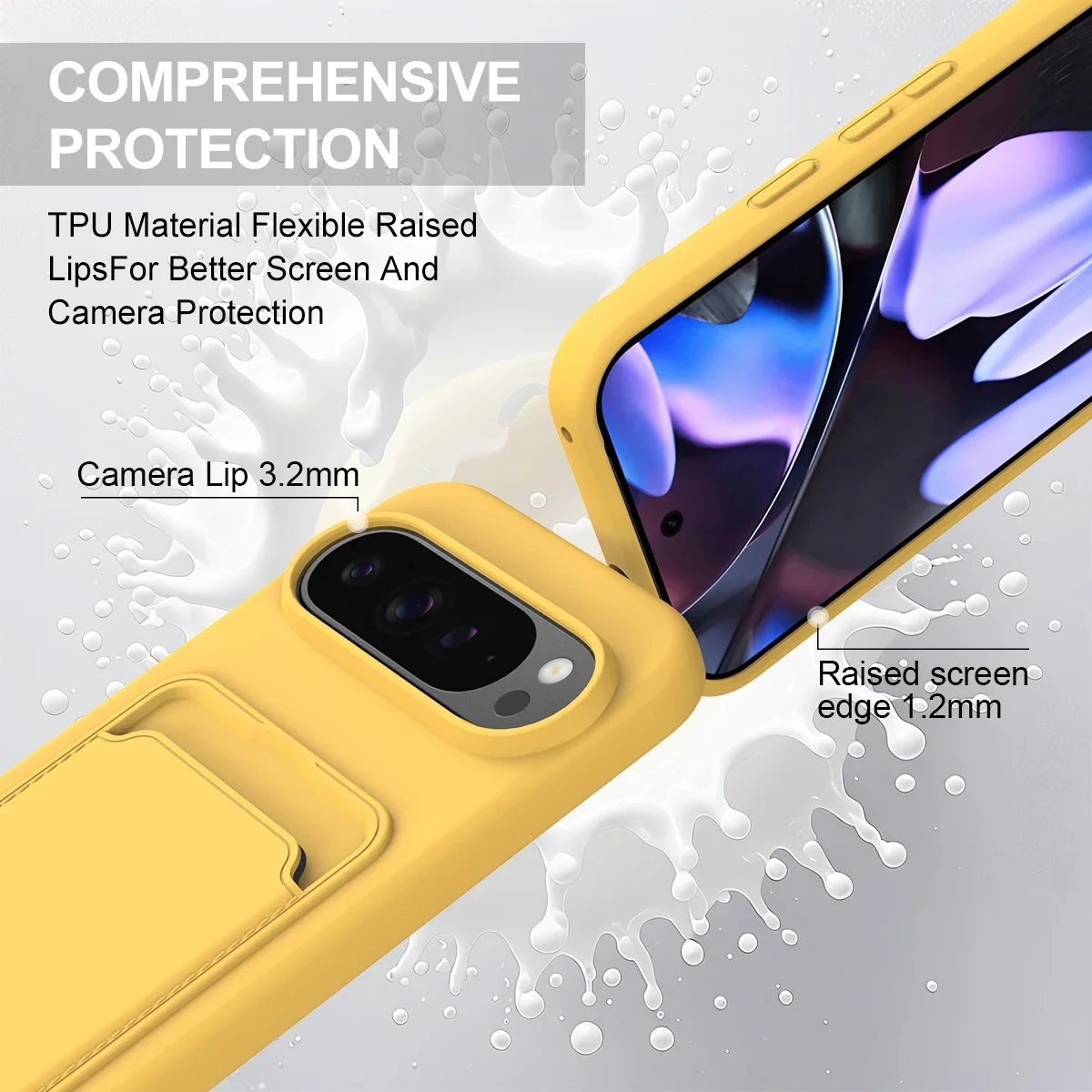 Luxury Silicone Lanyard Phone Case with ShockProof Wallet and Card Holder