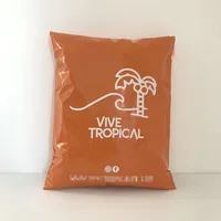 100pcs Waterproof Custom Printed Orange Mailer Mailing Express Self Seal Plastic Packaging Bags 2