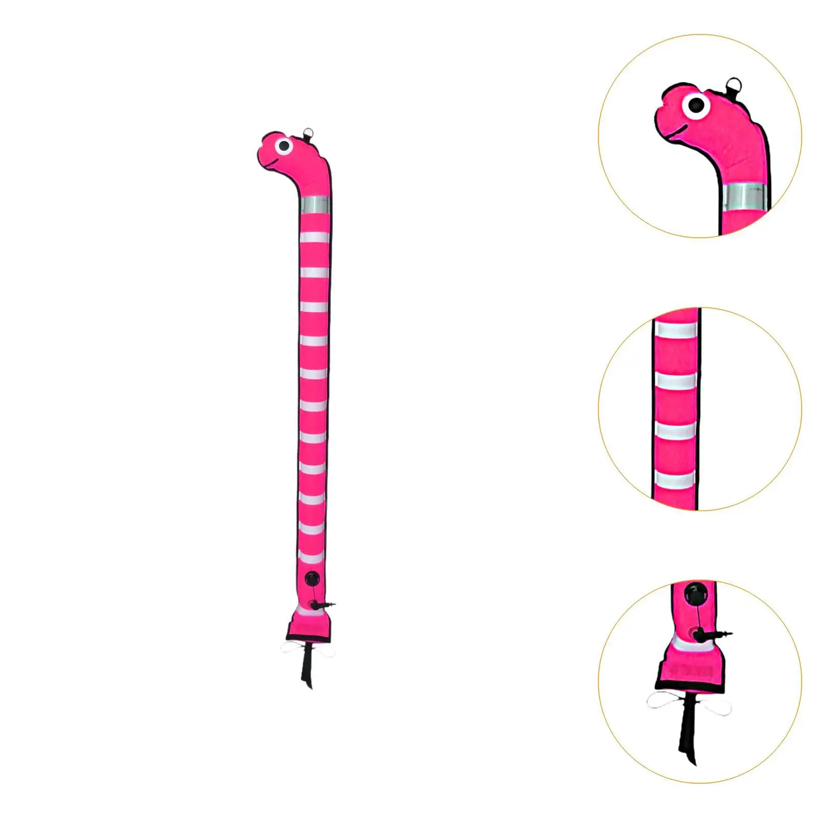 Surface Marker Buoy Inflatable Tube Highly Visible Safe Diving Equipment Underwater with Reflective Strip Diver Closed Bottom scuba diving accessories