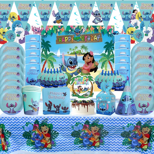 Décoration De Gâteau Jetable Lilo Et Stitch, Fournitures De Fête, Tasse,  Assiette, Joyeux Anniversaire, 3d, Ballon - Jetable Partie Vaisselle -  AliExpress