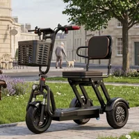 Trottinette électrique 3 roues 10 pouces pour adultes, pliable, avec siège enfant, 1000W 48V, tricycle électrique parent-enfant pour la famille 1