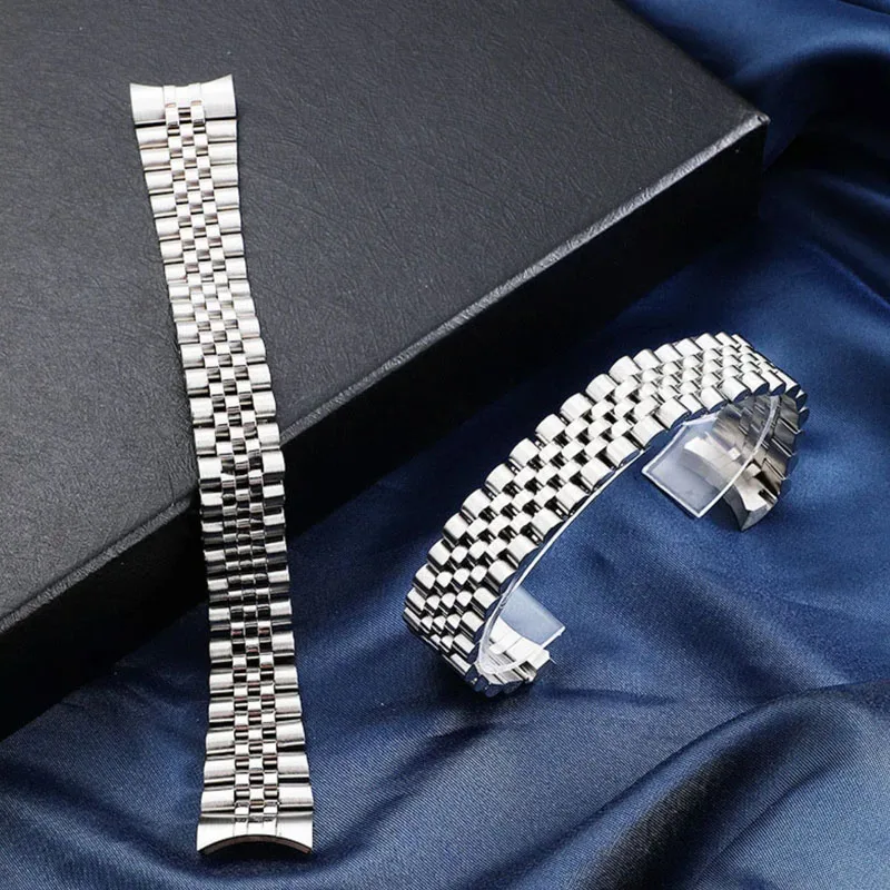 

Watch Accessories 20mm 316L Solid Stainless Steel Curved End Jubilee Watch Strap Band Bracelet Fit for Rolex Watch bracelet