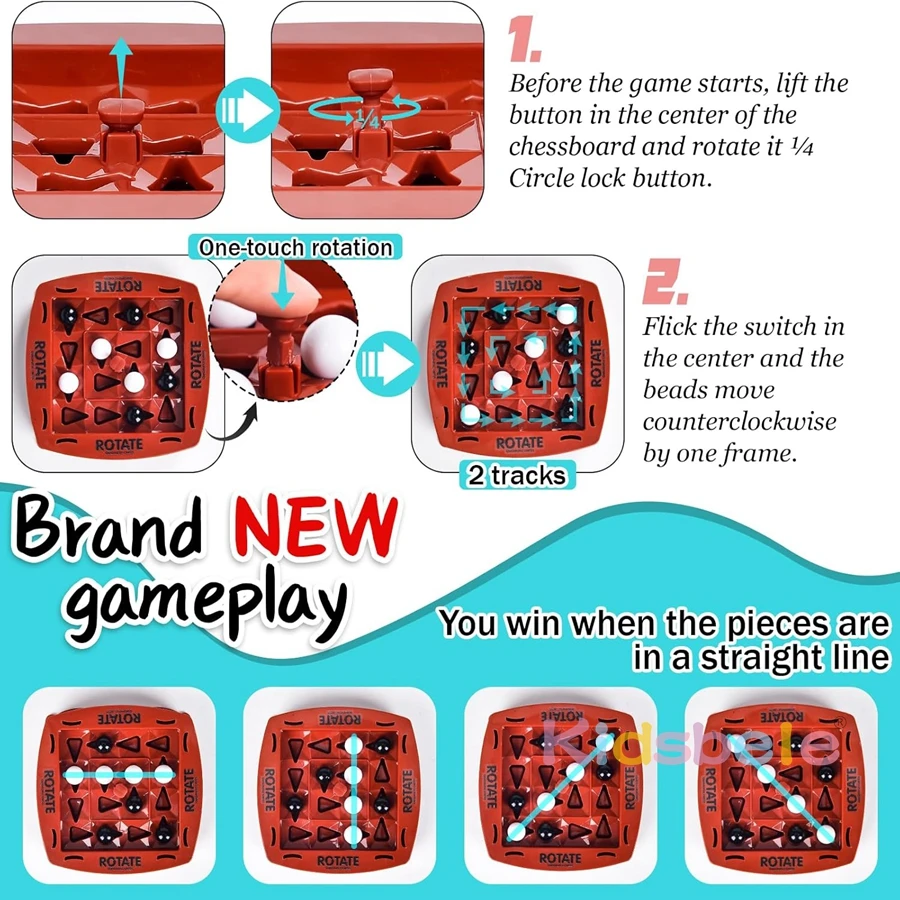 Track Logic Chess Fun Game Table Top Orbital Logic Chess Game Family-Child Intelligence 2 Player Strategy Board Games