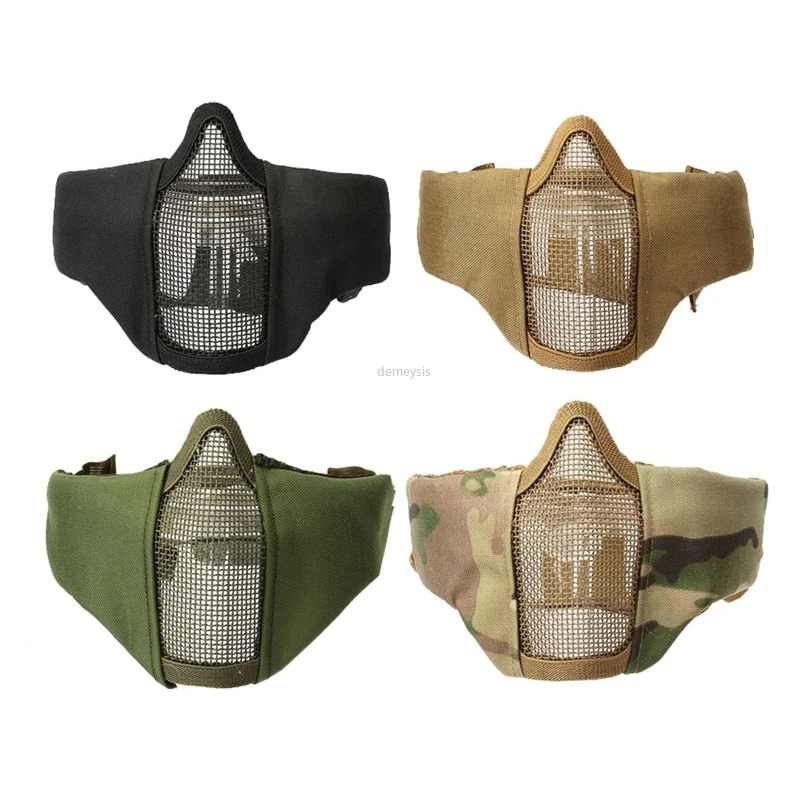 Masque Demi-visage IDOGEAR JAY Pour Airsoft/paintball - Réglable, Couleurs Camouflage (noir, Coyote, Etc.)