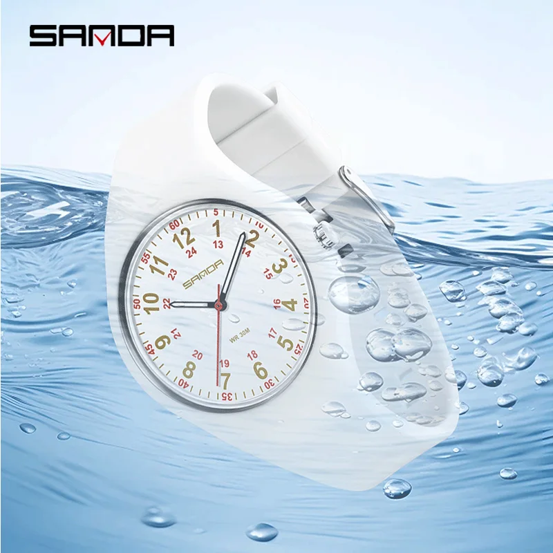 Fashion Sanda Top Brand Hot Sale Women's Quartz Waterproof Silicone Strap Leisure Sports Ms Electronic Wrist Watches Reloj Mujer 3