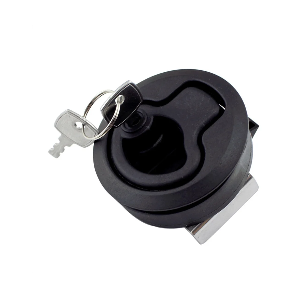 

Rv Toilet Door Lock Marine Deck Lock Floor Snap Lock with Key Round Lock