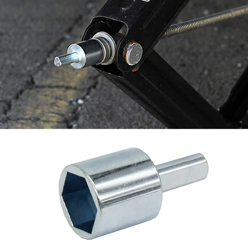 RV Leveling Scissor Jack Socket Drill Adapter, Fits 3/8Inch and 1/2Inch