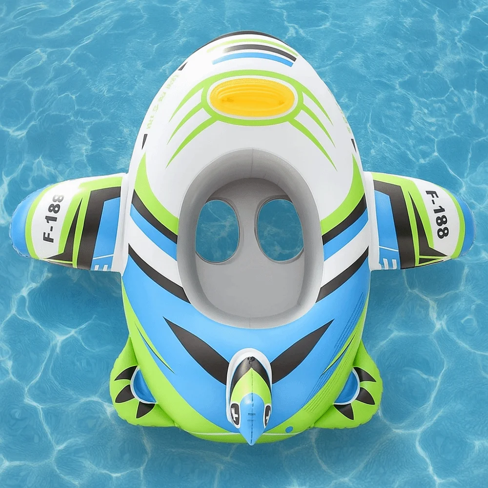Aircraft Shape Baby Swim Ring Circle Seat Inflatable Toy Baby Swimming Float Seat Tube Design Floating
