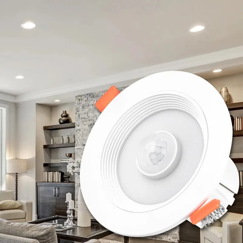 

Ac 85-265v Ceiling Lamps Infrared Induction Front Sensing Downlight 5W 10W 15W Lamp Beads For Home Stair Corridors Motion Sensor