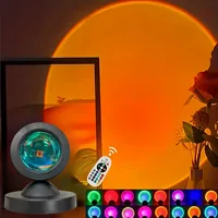 Lumière de Projection de coucher de soleil vibrante, spectre de 16 couleurs, télécommande USB, lumière LED à changement de couleur dynamique, crée une maison chaleureuse, 1 pièce 1