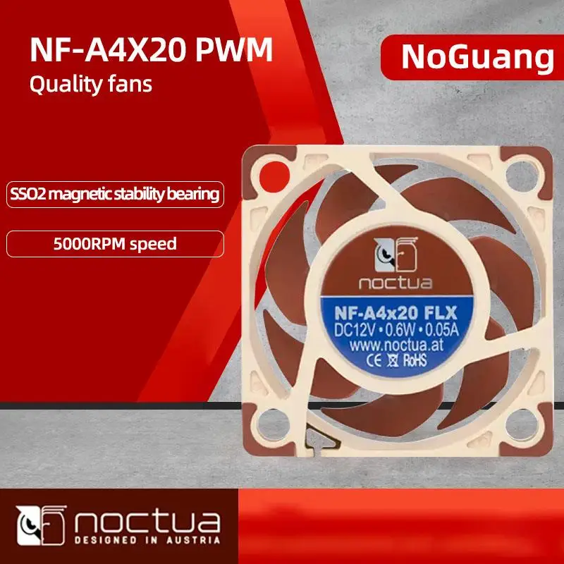 Noctua NF A4x20 PWM 40mm 40X40X20mm 5000 RPM 14.9 dB(A) PC 냉각 팬 냉각기 팬 라디에이터 팬 컴퓨터 케이스 - 타워 팬