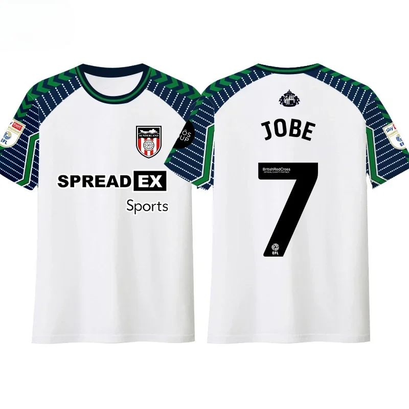 2025 Sunderland T Shirt Hot Home and Away 3d Printed Football Short Sleeved Tops Men Women Sports Tee Children's Clothing 2