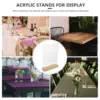 Acrylic Poster Stand Clear Menu Display Stand Restaurant Menu Holder Stand with Wood Base Desktop Acrylic Sign Holder (A6) 3