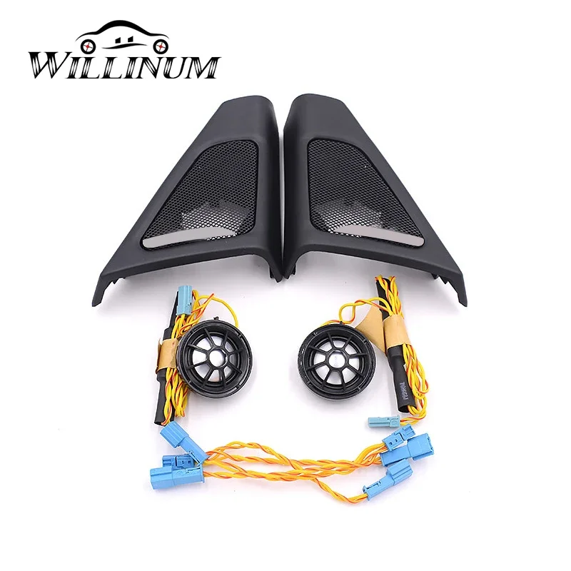 Car tweeter cover auto interior front speaker treble audio twiiter horn loudspeaker trumpet trump covers trim for BMW F10 F11 stereo speaker tweeter audio speakers kit midrange speakers audio speaker adapter
