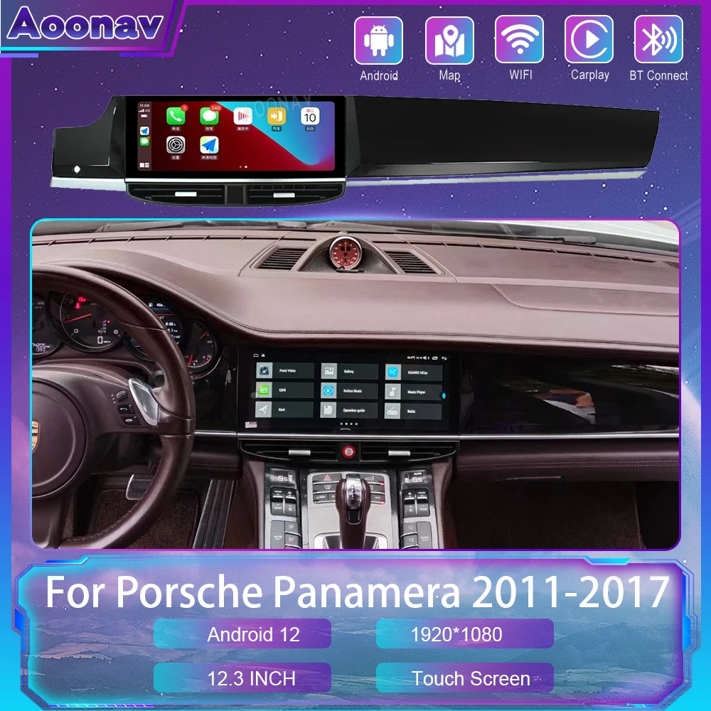 

Android 12 Car Radio For Porsche Panamera 2011-2017 12.3 Inch Blu-ray GPS Navigation Multimedia Player Auto Stereo Carplay Unit