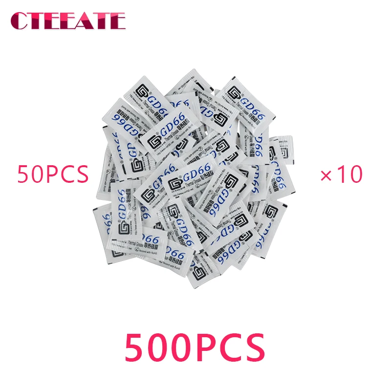 Thermal Grease Grey GD66 500PCS LED Cooling Accessories Lamp Accessories Thermal Paste Radiator CPU Paste