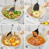 4 PCS Silicone Kitchen Cookware Spatula Colander Cooking Utensils Stainless Steel Leaky Spatula Non-Stick Cookware Kitchen Tools 6