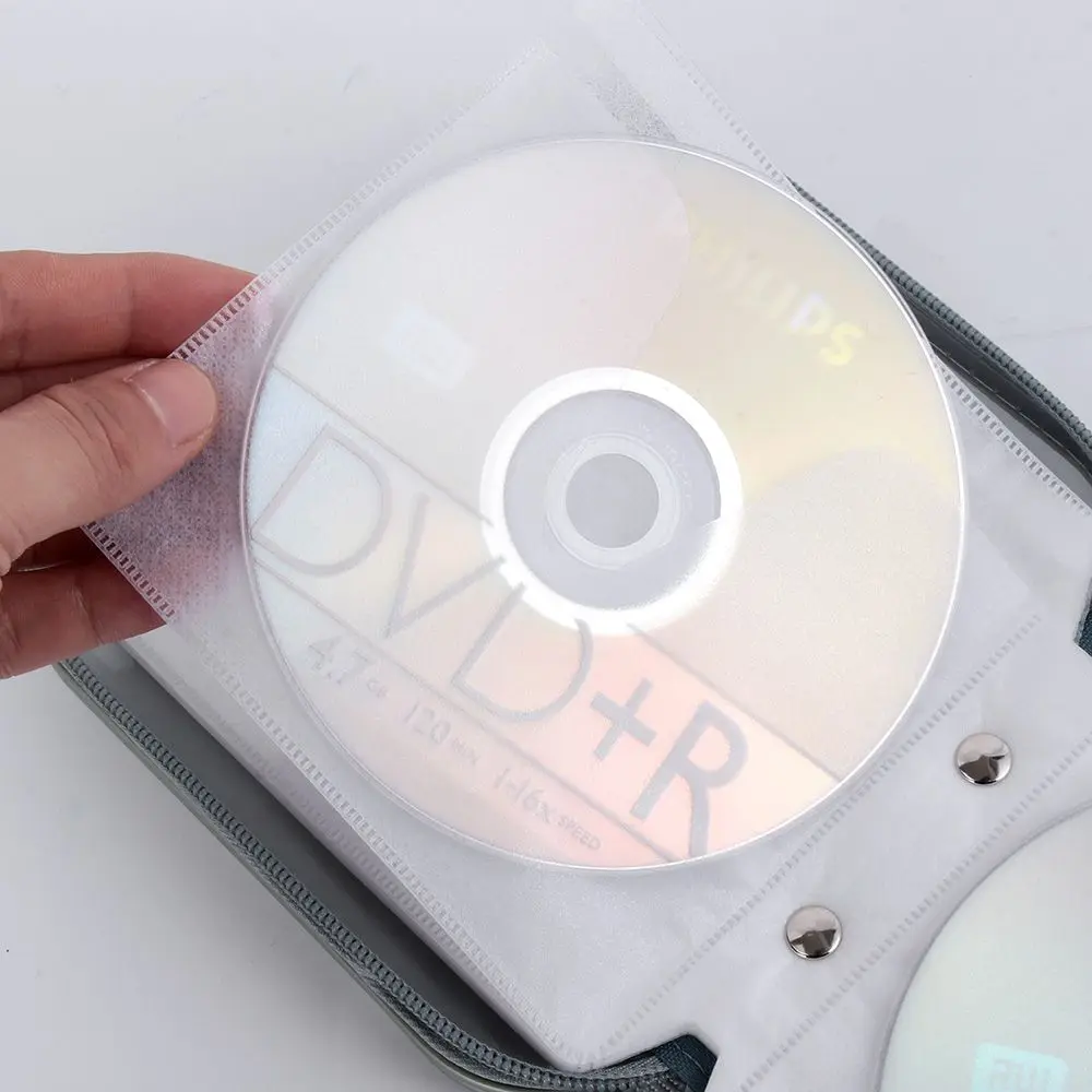 40개 디스크 가방 홀더 지갑형 앨범 양면 보관 슬리브 CD DVD 케이스 정리함