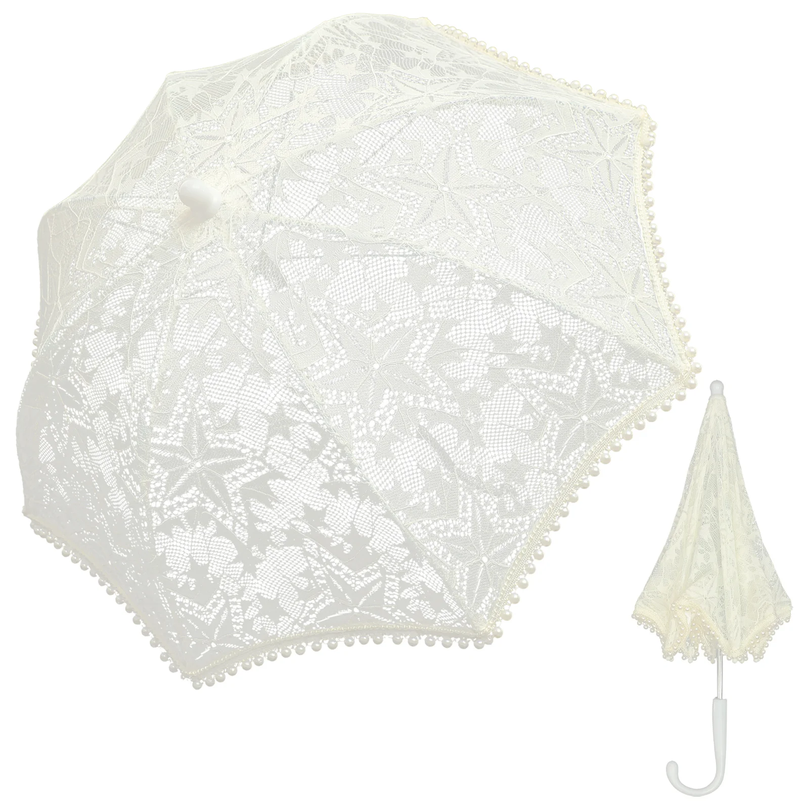 

Handheld Parasol Bride Parasol Dance Lace Umbrella Decoration Wedding Accessories White Princess Wedding Bride Lace Umbrella