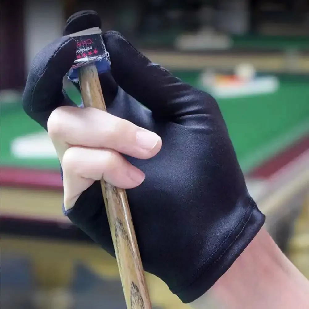 Billiard Cue Glove Pool Left Hand Open Three Finger Accessory