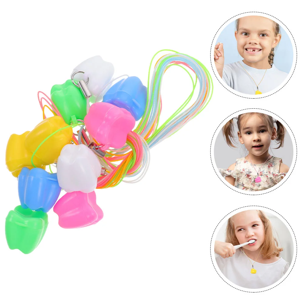 

Necklaces For Girls Tooth Box Keepsake Teeth Necklace Holder Milk Baby Kids Children Necklaces Saver Save Plastic Hanging