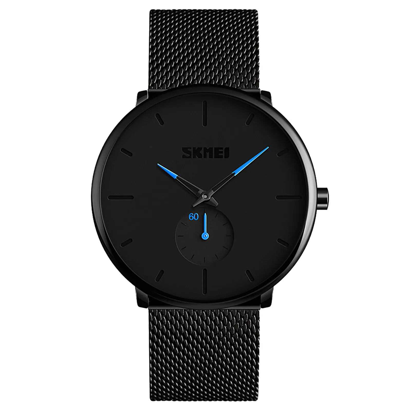 

Fashion Waterproof Men'S Watch Business Two Pin Half Stainless Steel Band Youth Quartz Watch Dial Design High Quality Watch