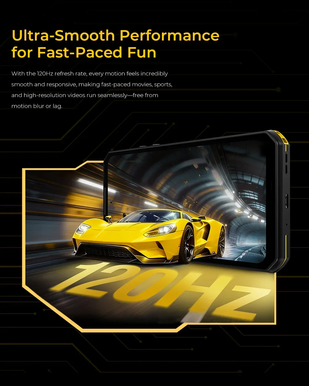 OUKITEL WP60 36GB(12+24) RAM 512GB ROM 5G 7,2 Zoll HD+ 120Hz Display Smartphone MTK 7025 10000mAh 108MP Android 15 NFC Robustes Handy – Detail 6