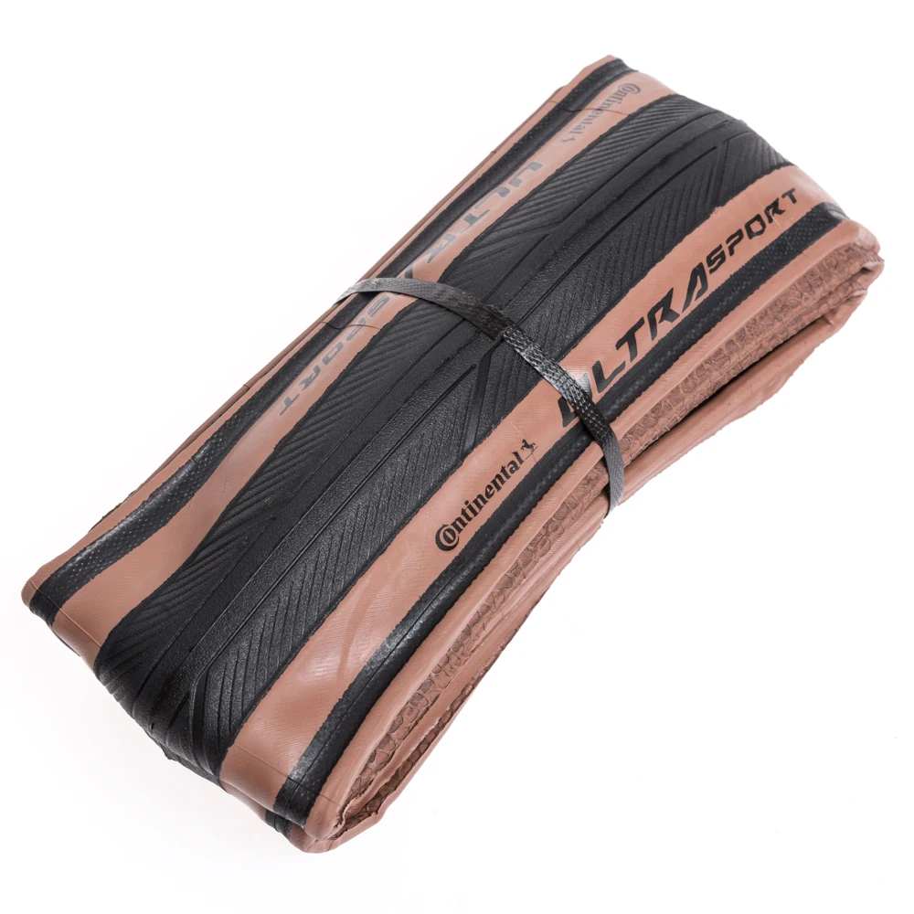 700 X28C Continental Ultra Sport 3 Nero/Marrone Pieghevole Kevlar 0154226 Pneumatico Per Bicicletta Da Strada 28-622