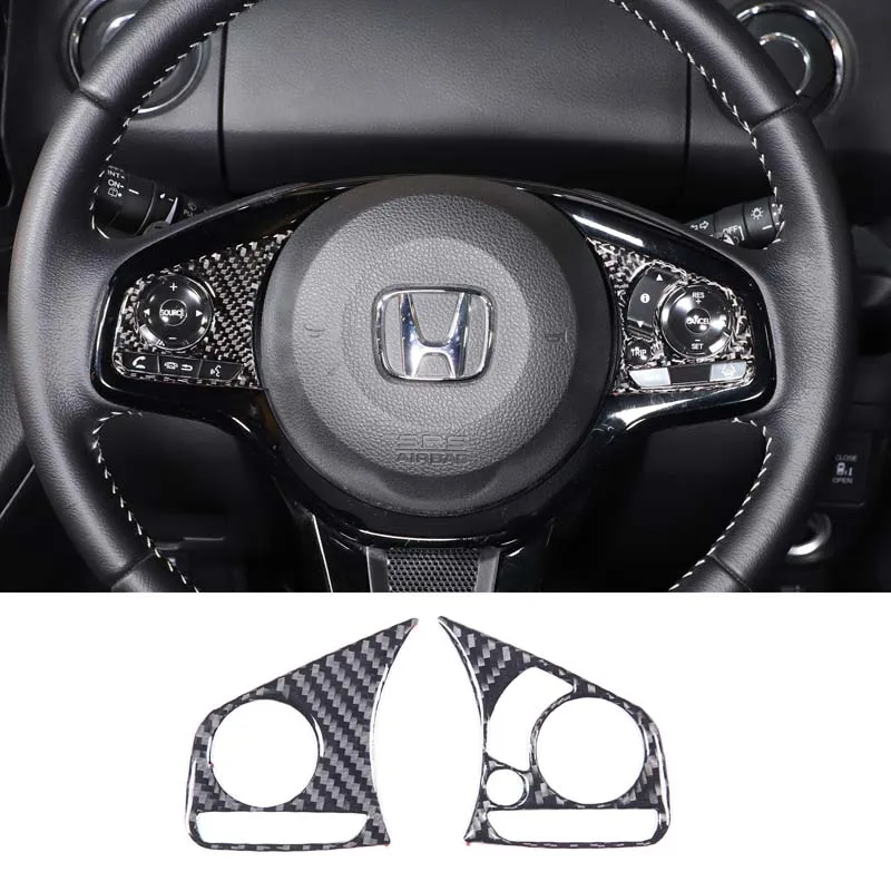 

Carbon Fiber Car Styling Interior Part Steering Wheel Trim Sticker Cover For Honda N-Box 2017-2021 Decoative Kit Accessories