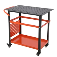 Steel Welding Table,1200 Lb Portable Welding Fixture Table for Shop,Rolling Welding Table with 5/8" Holes for Shop Garage 1