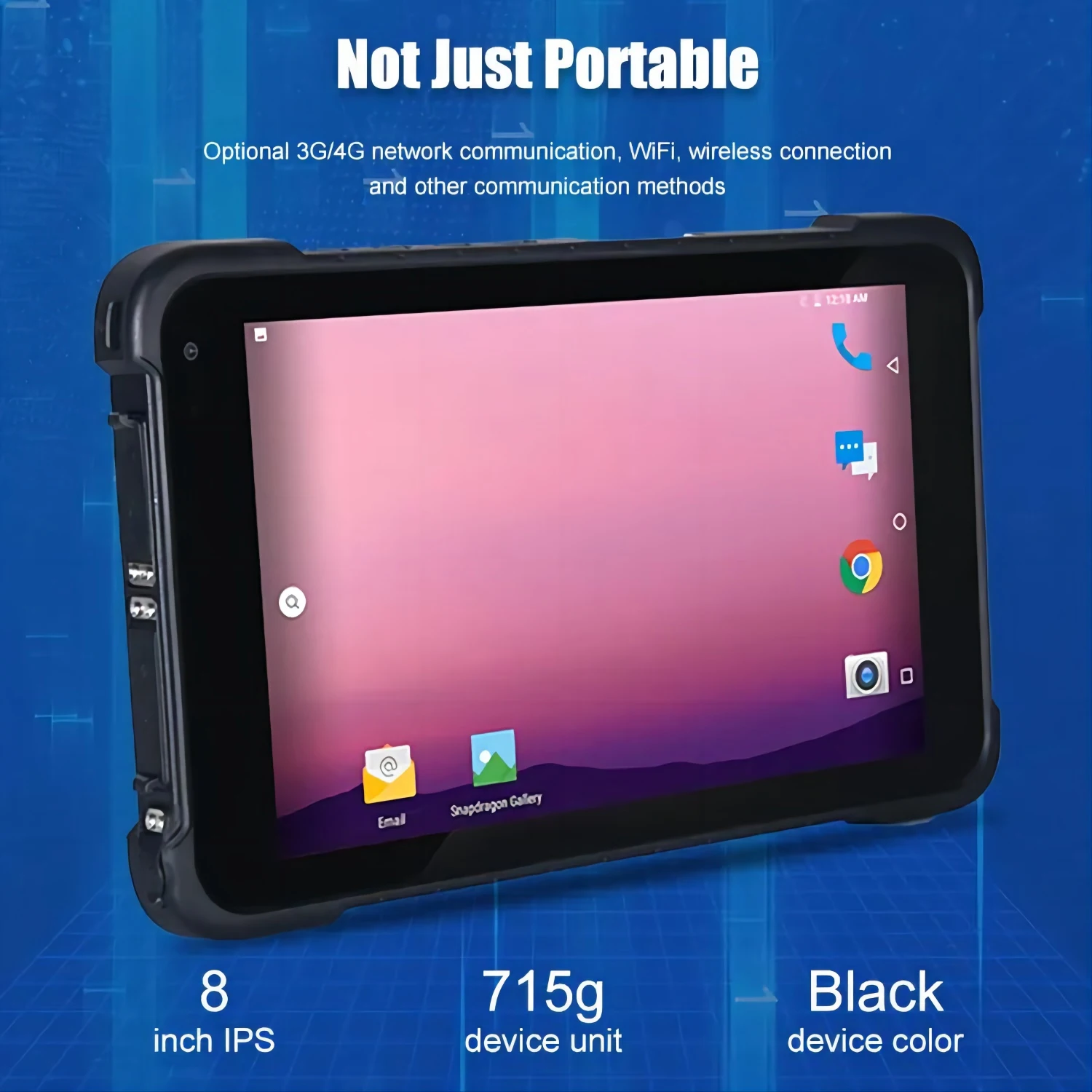 

Промышленный планшет, 8 дюймов, Android 12 OS, 8 ГБ + 128 ГБ, NFC 4G LTE, Wi-Fi, IP67, пылезащитный, ударопрочный, прочный, сборщик данных