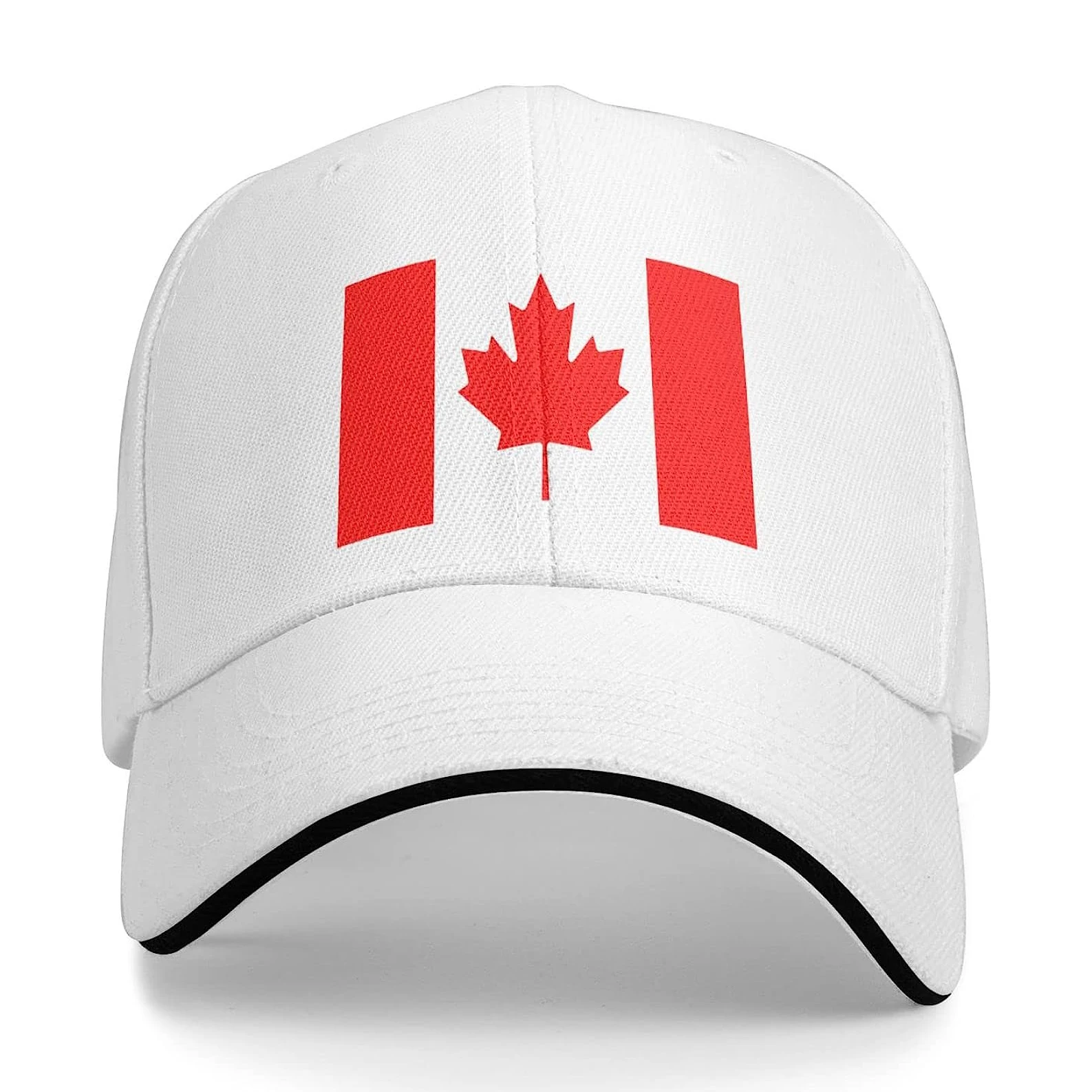 

Canada Canadian Flag Unisex Baseball Cap Fits Men Women Adjustable Dad Hat Sandwich Bill Cap