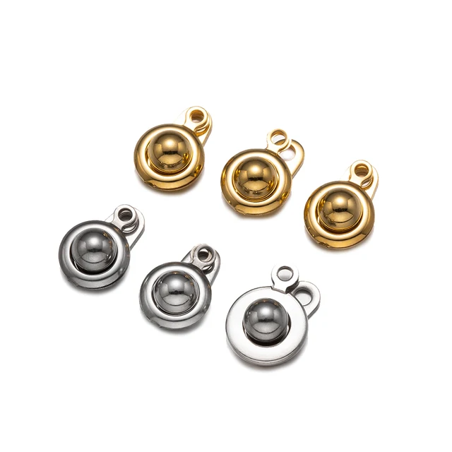 12 Set Fermagli Per Gioielli In Acciaio Inox | Chiusure A Scatto Dorate | Per Braccialetti E Collane - Foto 9