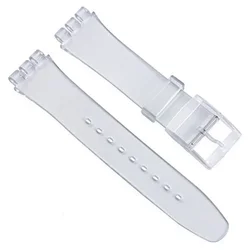 Durable Waterproof Silicone Watchband - Soft Rubber Replacement Wristband Strap - 20mm (Transpant)