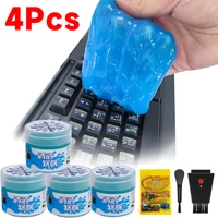 4-1Pcs Universal Soft Cleaning Gel Keyboard Car Cleaning Tools with Brush for Pc Laptop Dust Dirt Removal Cleaner Glue Slime 1