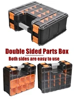 Plastic Tool Box Hard Case Hardware Screw Tool Storage Box Double-size Protable Toolbox Multi-grid Parts Tool box Organizer box 2